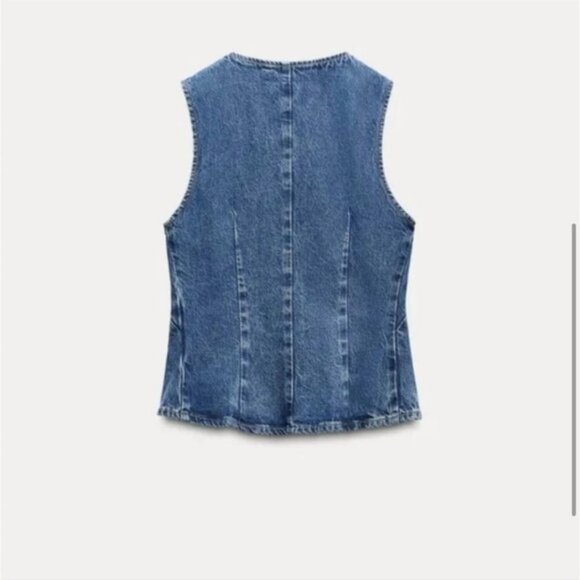 ZARA Z1975 DENIM VEST - Picture 3 of 5